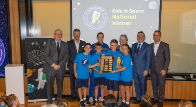 A group of people National Finals for the Andy Thomas Space Foundation’s Kids in Space program.