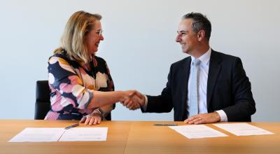 Pip Spence, Chief Executive Officer and Director of Aviation Safety at CASA along with Head of the Australian Space Agency Enrico Palermo