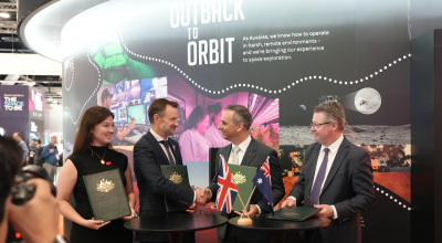 UK Space Agency CEO, Dr Paul Bate and Head of the Australian Space Agency, Enrico Palermo