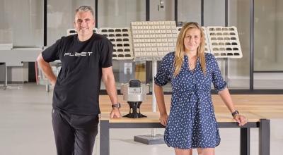 Flavia Tata Nardini and entrepreneur Matt Pearson co-founders of Fleet Space