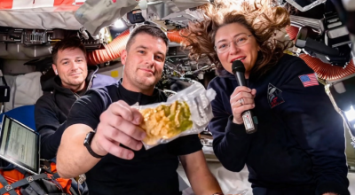 NASA’s Artemis II astronauts shared the typical types of food that they eat in space as their Orion spacecraft continued flying towards the Moon. Mission Specialist Christina Koch showed various dehydrated bags of food including shrimp cocktail and green beans.