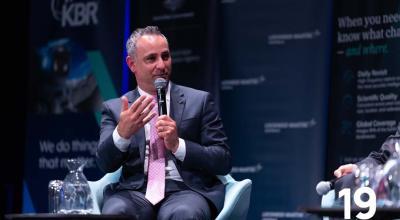 Head of the Australian Space Agency Enrico Palermo speaking at the 19th Australian Space Forum