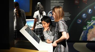 School students at the Australian Space Discovery Centre