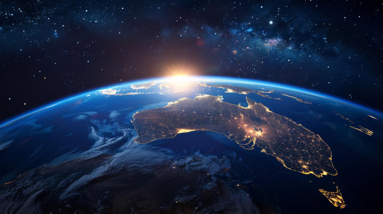 A view of earth from space