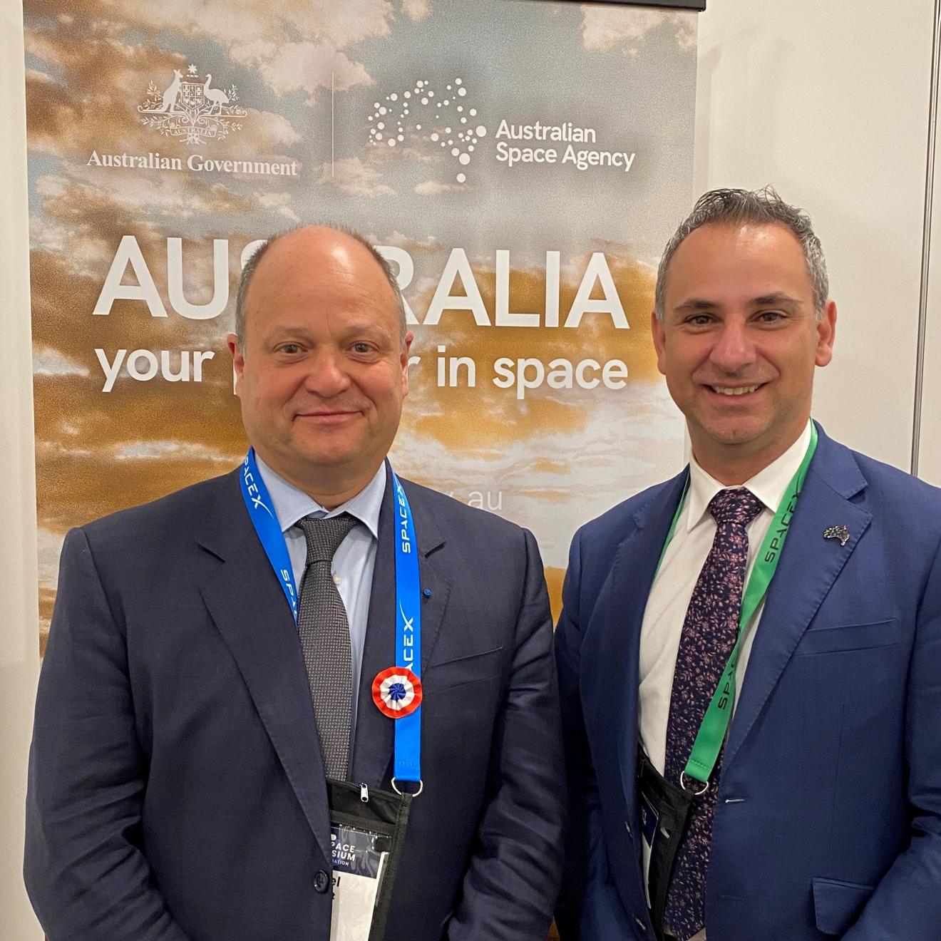 President Suchet from France's Space Agency and Enrico Palermo from the Australian Space Agency