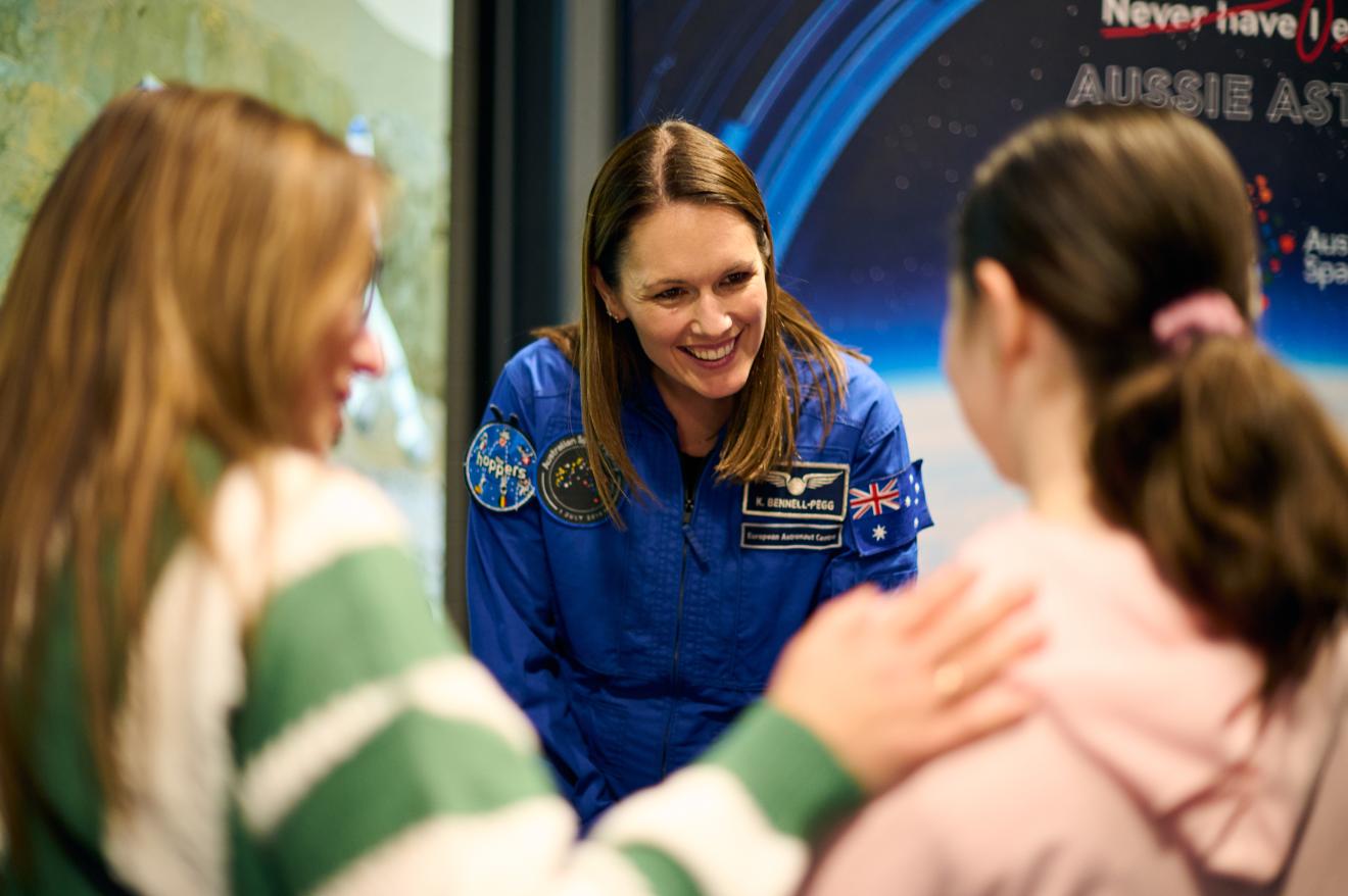 Australian astronaut Katherine Bennell-Pegg at an event