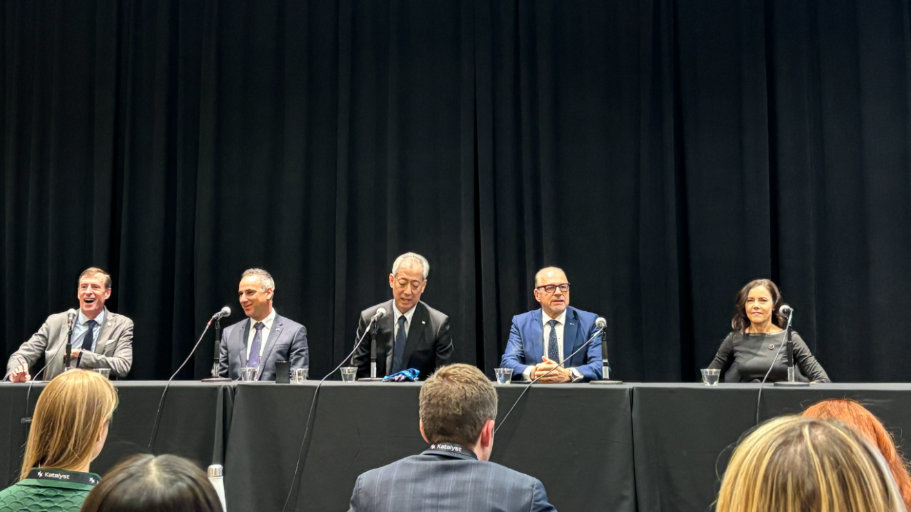 Head of the Australian Space Agency Enrico Palermo along with senior members of other space agencies
