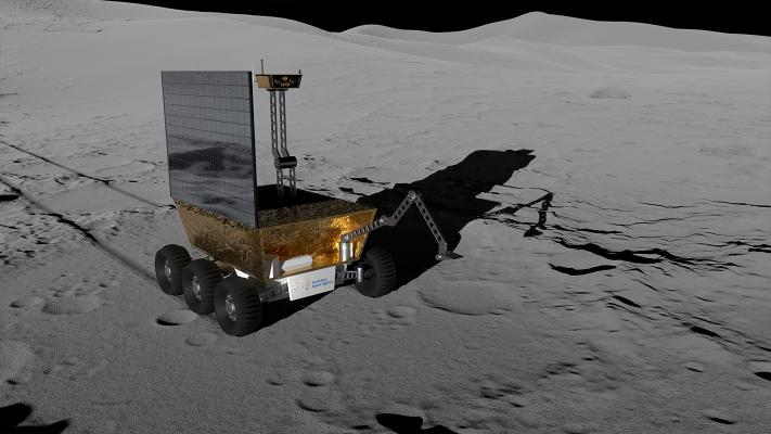An illustration of Australia's rover on the moon
