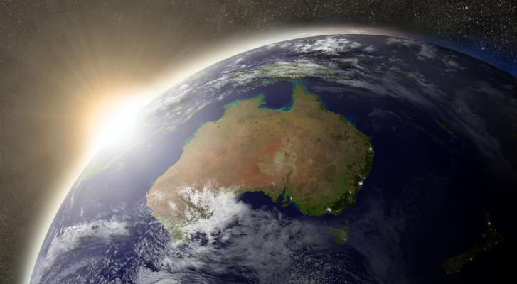 Image of Australia from space.