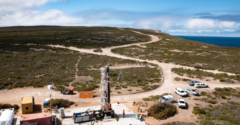 An aerial view of a launch facility in Australia.