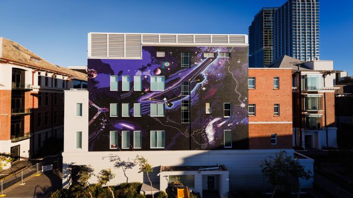 	New 20-metre-high space mural at Lot Fourteen
