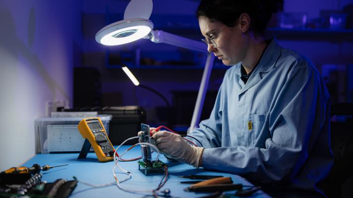 person working in a lab