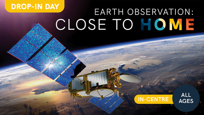 This is a digital poster for the Australian Space Discovery Centre's upcoming online event titled 'Close to Home'. All ages are welcome to attend this event. 