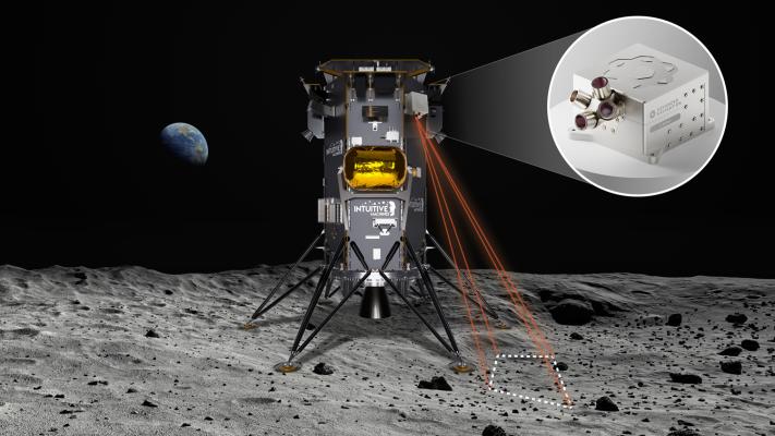 Artist’s impression of LUNA operating on an Intuitive Machines lander on the Moon