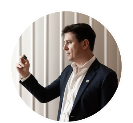 Chris Shaw, CEO and Co-founder of Advanced Navigation with a miniaturised inertial system.