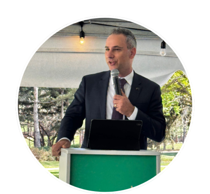 Head of the Australian Space Agency Enrico Palermo speaking at an Australian Trade and Investment Commission supported event in Colorado Springs.