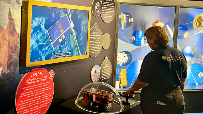 	New defence satellite exhibit at the Australian Space Discovery Centre
