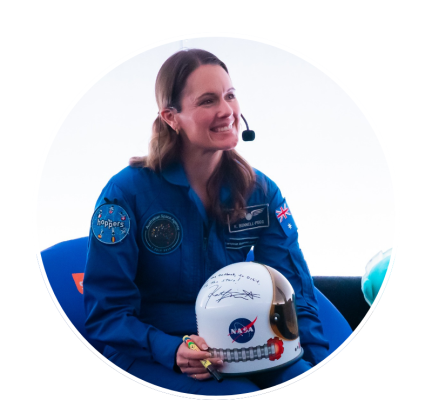 A thumbnail graphic that represents an Australian space sector highlight about Katherine Bennell-Pegg