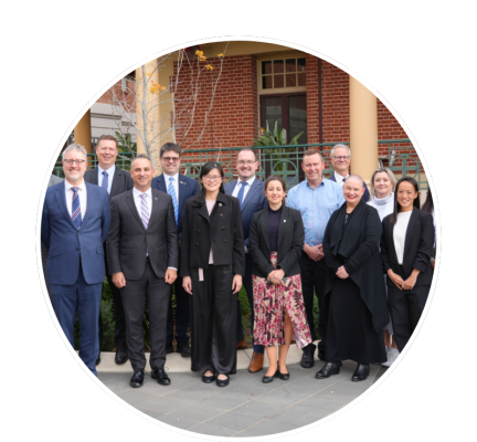 Senior officials who attended the Dialogue, which was held during Australian Space Week.