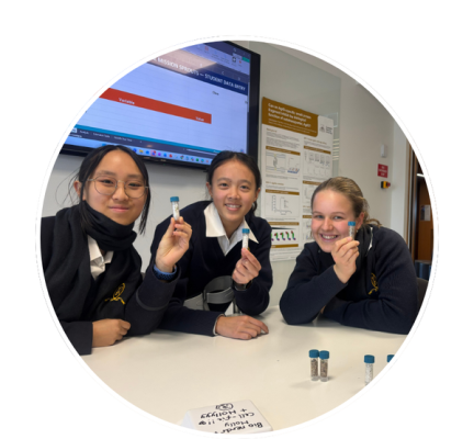 Students from Ruyton Girls School in Kew, Victoria with the Mission Sprout experiment. Credit: Swinburne University of Technology 