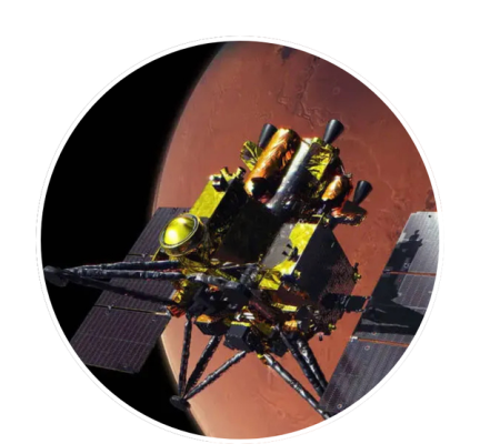 An artist's impression shows MMX studying Phobos from a distance of 70 kilometres. Credit JAXA