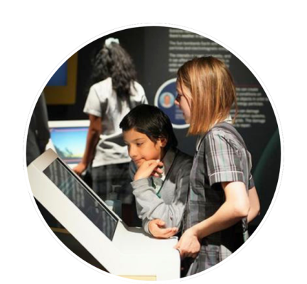 School students at the Australian Space Discovery Centre