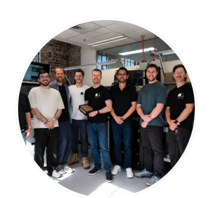 Group photo of Australian spacecraft power supplier MP Space has raised $23 million to expand manufacturing of battery and power-management systems for satellites and other space missions.