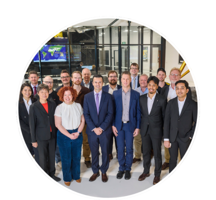 A group photo of Fleet Space-led SENTRI project team