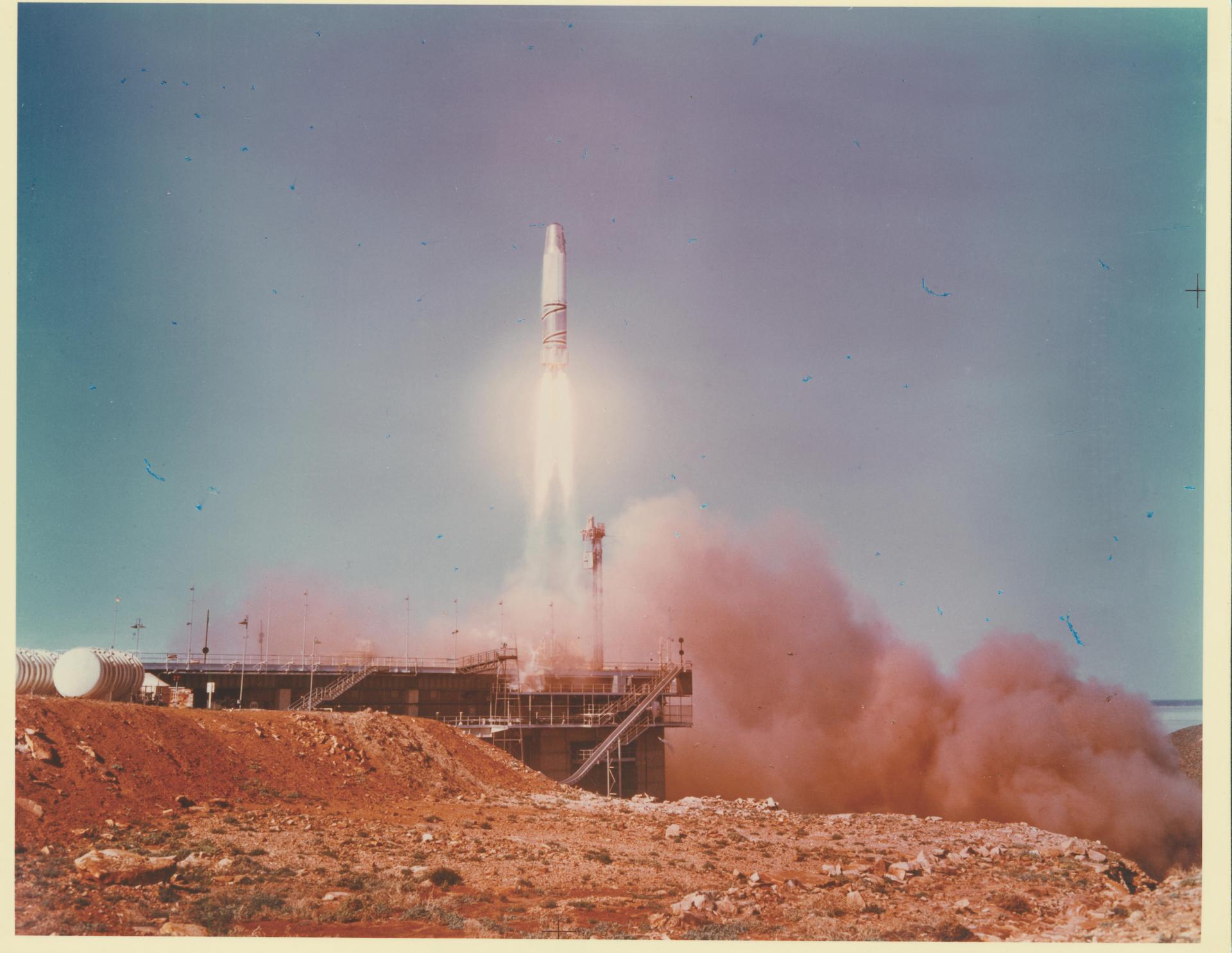 Test rocket taking off