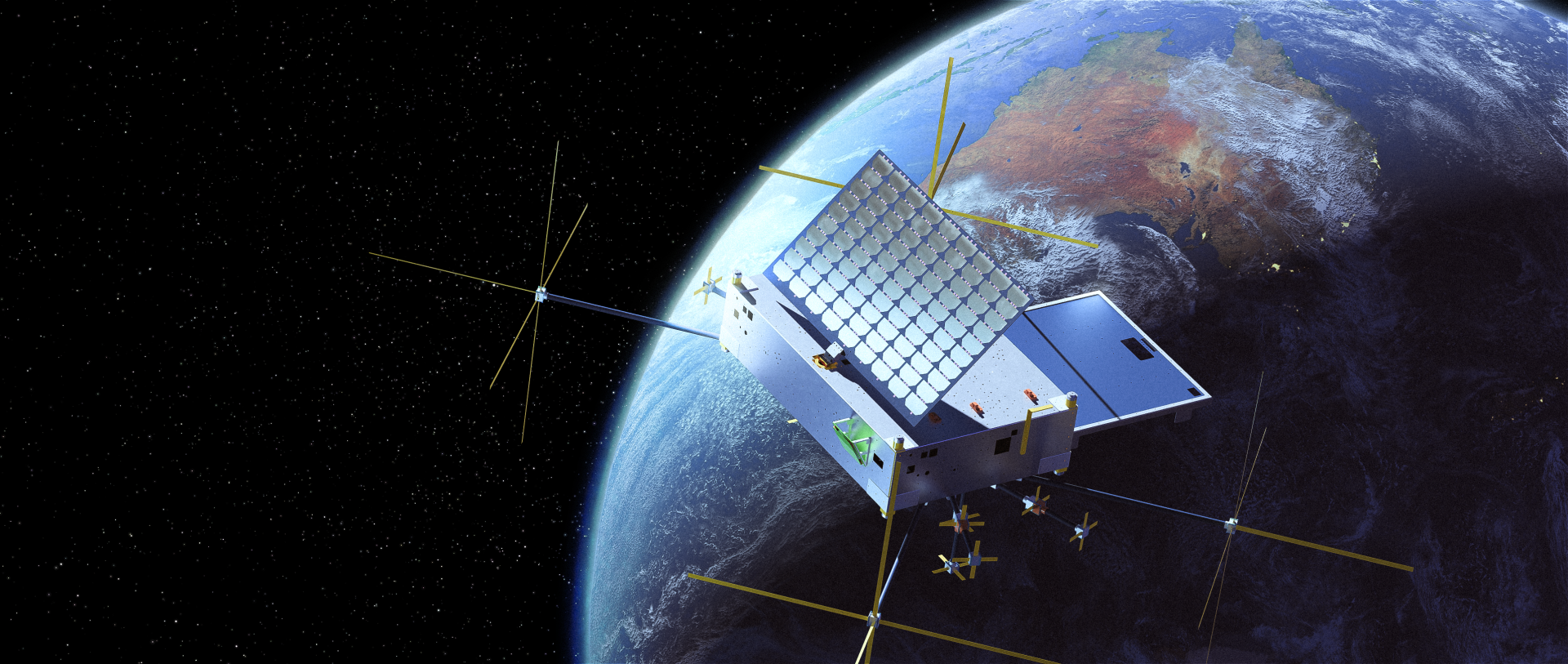 Satellite orbits earth