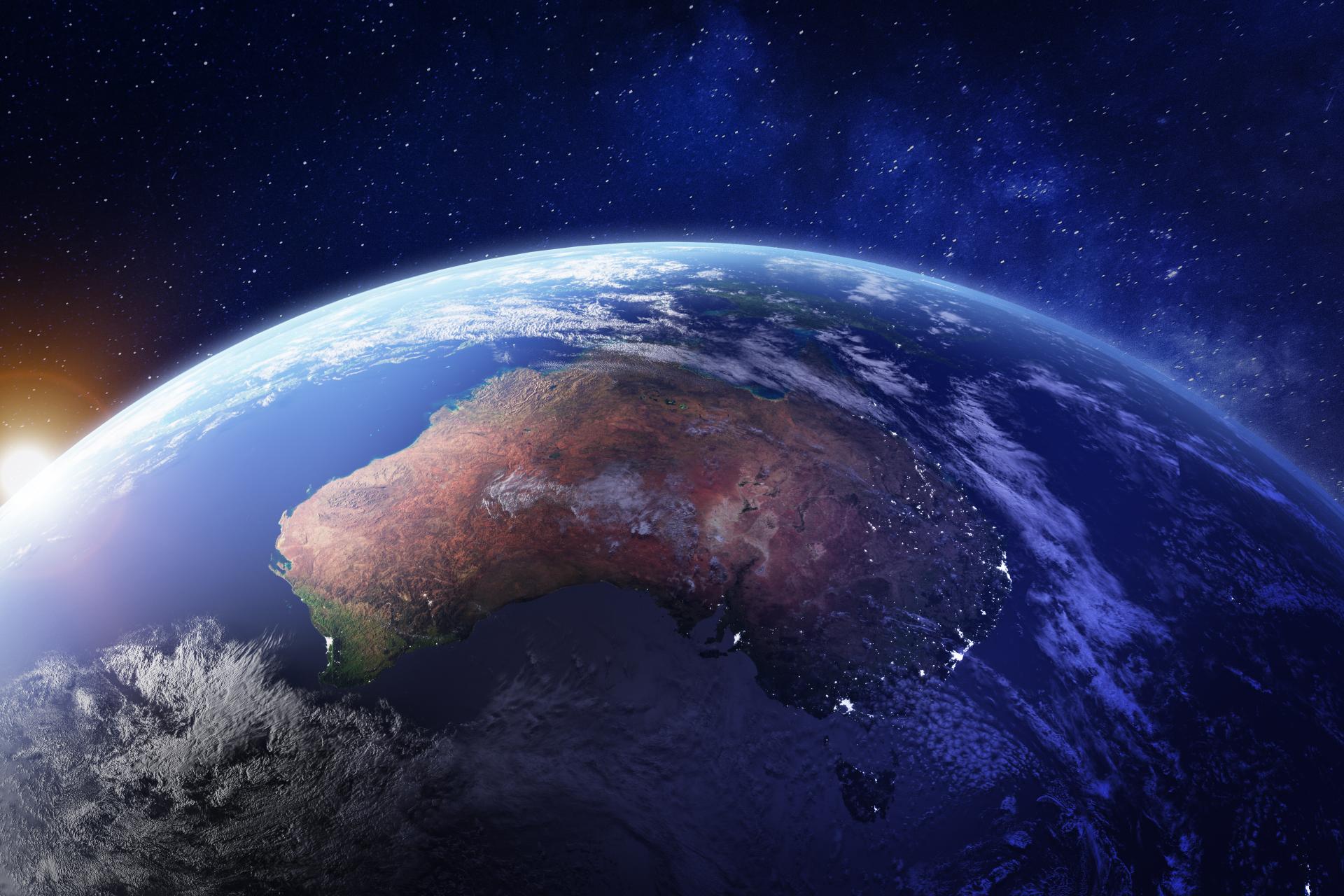 a view of Australia from space