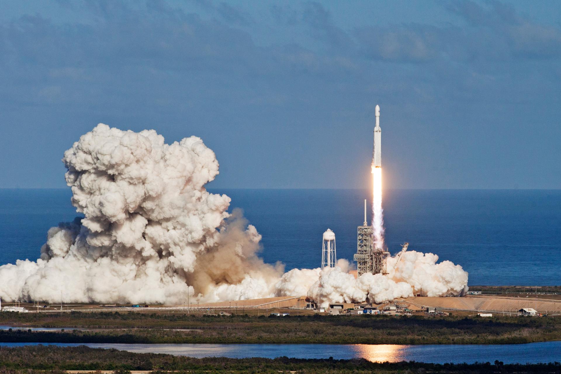 A rocket being launched