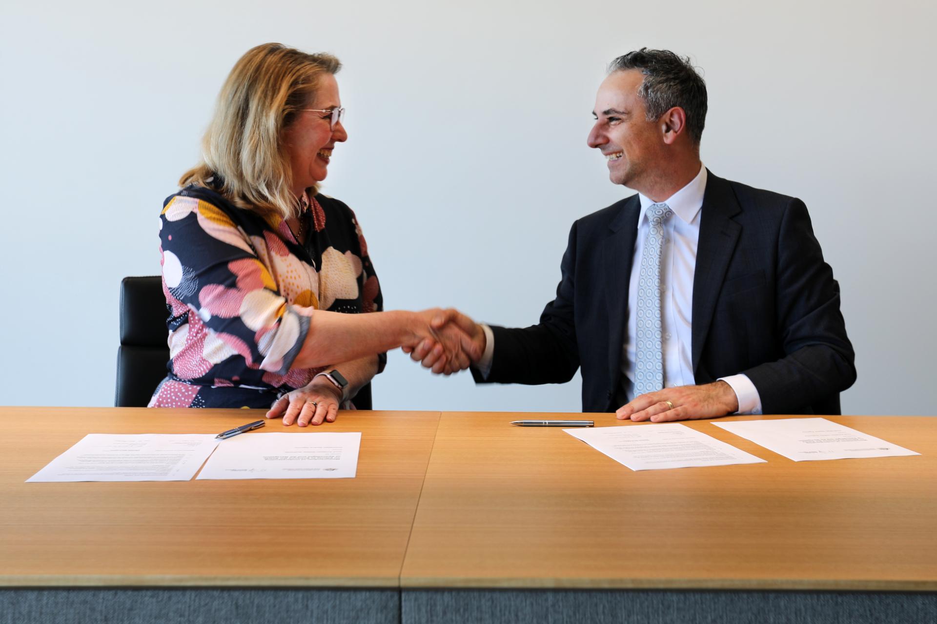 Pip Spence, Chief Executive Officer and Director of Aviation Safety at CASA along with Head of the Australian Space Agency Enrico Palermo