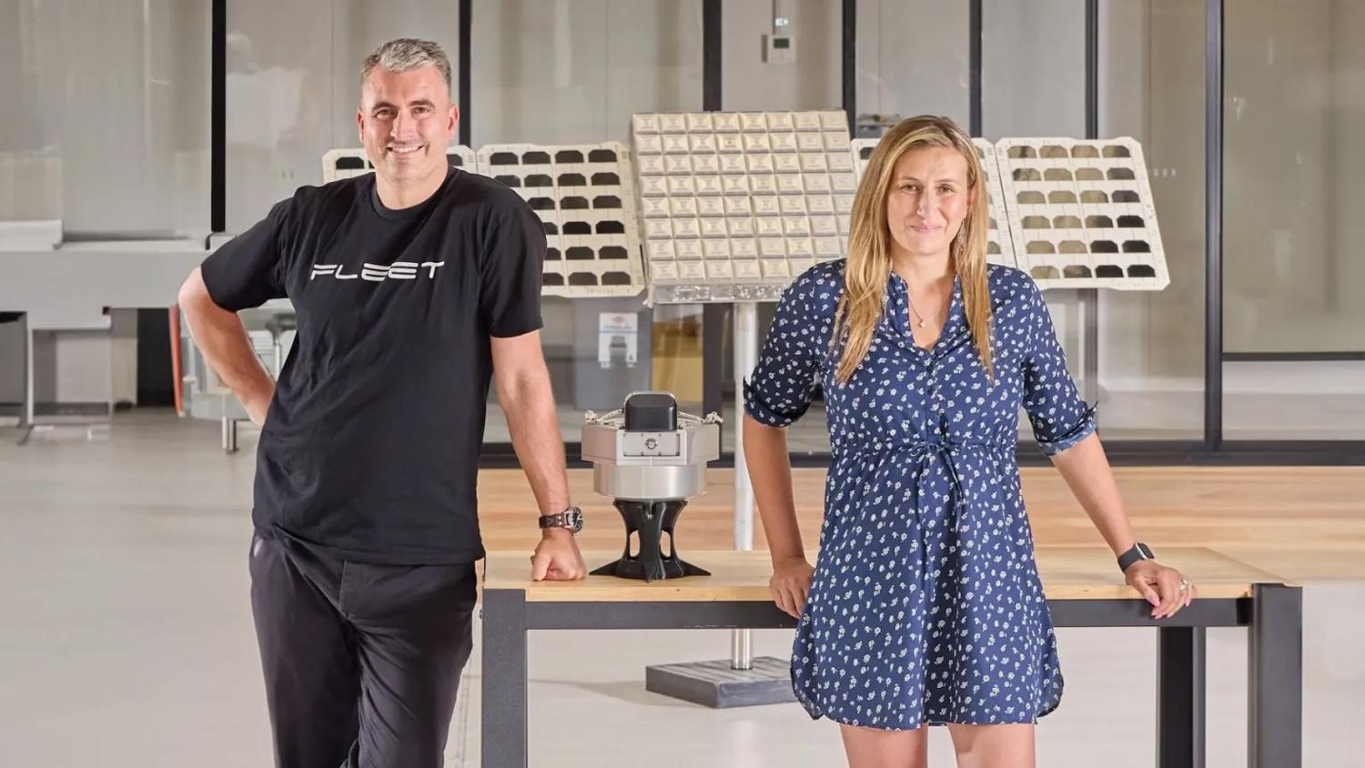 Flavia Tata Nardini and entrepreneur Matt Pearson co-founders of Fleet Space