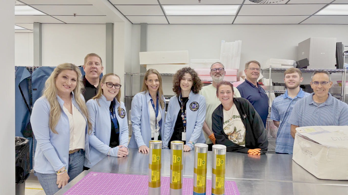 Swinburne Research Team with their 7th Space Challenge focused Program payload. Dr Sara Webb, Dr Rebecca Allen, Elizabeth Charles joined with the Rhodium Scientific and the Cargo Mission Contract team who integrate in various aspects of payloads to the ISS