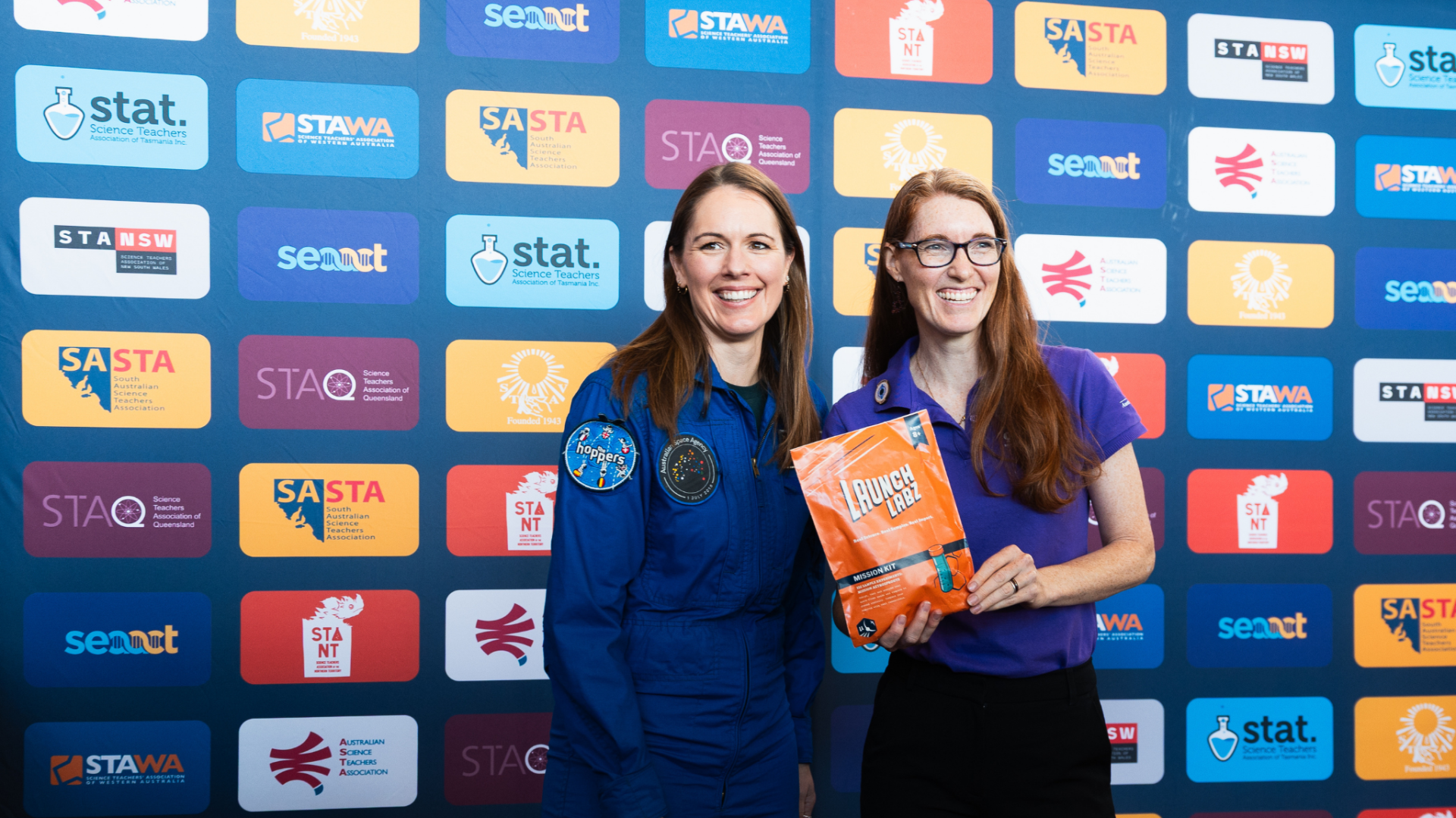 Australian astronaut Katherine Bennell-Pegg at an event.