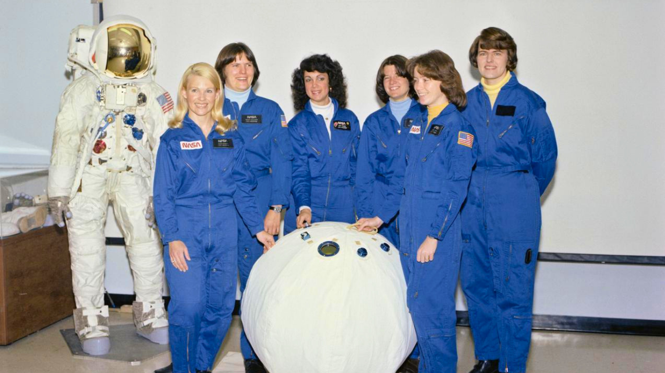 . The “Astronaut Class of 1978” (Group 8), included the first female astronauts. Credit NASA